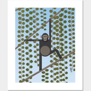 Minimal Zoo Art Series | A to Z  | Chimpanzee Posters and Art